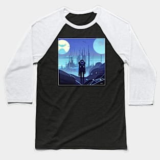 FUTURE CITY DRAWING #004 (FRAMED) Baseball T-Shirt